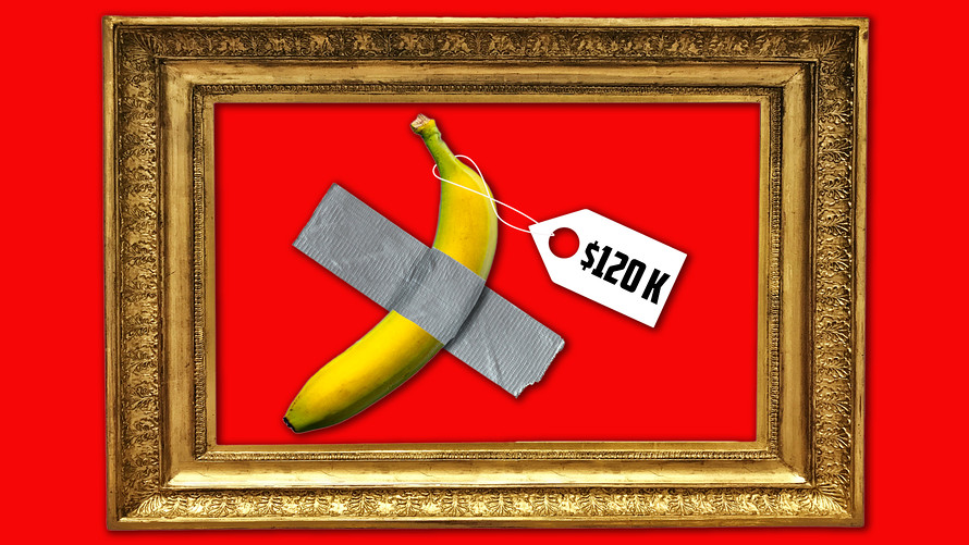 What did you mean by sticking a banana on the wall at the art fair?