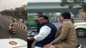 Who is the Congress leader who saved Priyanka from the police and took her to Scooty?